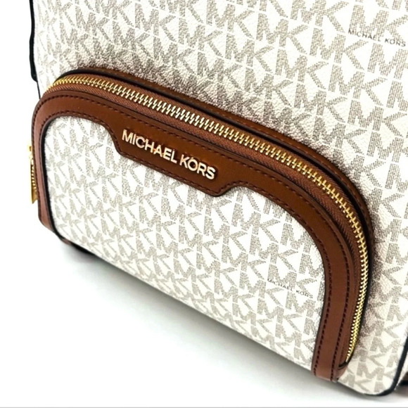 Michael Kors Medium Jaycee Zip Packet Backpack & Large Flat MF Phone Case Wallet - Picture 12 of 15